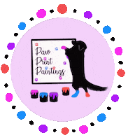 pawprintpaintings pets pawprintpaintings pet paintings paw print paintings Sticker