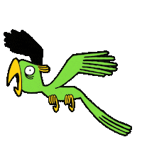 Follow Me Bird Sticker by bastardidentro