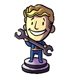 cinicgames fallout vault boy the wardrobe cinic games Sticker
