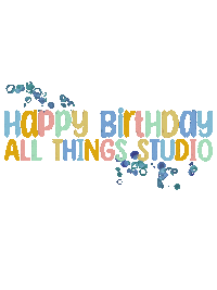 Happy Birthday Sticker by All Things Studio