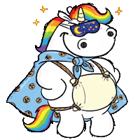 Good Night Rainbow Sticker by Pummeleinhorn