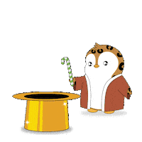 Summon Top Hat Sticker by Pudgy Penguins