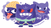 inksbywynn friends pokemon ghost spooky Sticker