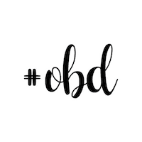on_brand_designs logo design ob on brand Sticker