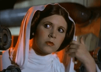 Interested Carrie Fisher GIF