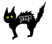 Black Cat Sticker by VAMP