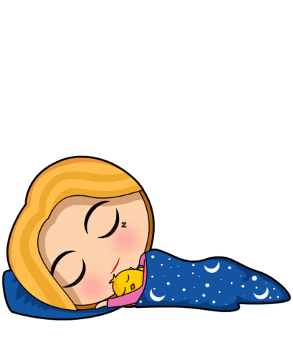 Blonde Girl Sleep Dafna Sticker by Dafna May