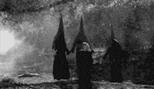 scary black and white GIF