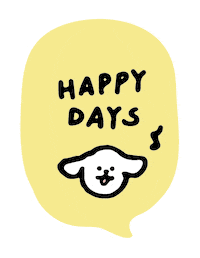 Happy Days Dog Sticker