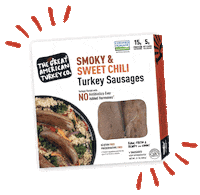 Dinner Sausage Sticker by The Great American Turkey Co.