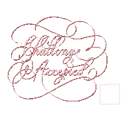 Challenge Accepted Check Sticker by Gazing Through Glass