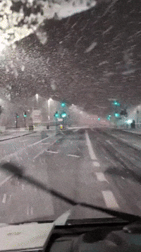 Snow Falls in Plymouth as Storm Nelson Impacts Southwest England