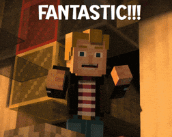 Happy Minecraft Story Mode GIF