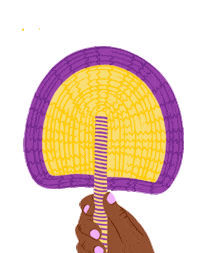 LaBasketry hot cool summer rainbow Sticker