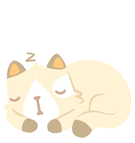 Cat Sleeping Sticker by Hangertips