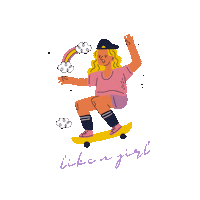 jenterne skate girlpower skatergirl likeagirl Sticker