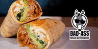 DogHausDogs branding plant b bad ass breakfast burritos bad mutha clucka GIF