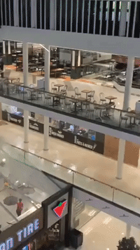 Water Pours Through Ceiling at Montreal Shopping Mall as Heavy Rain Soaks Quebec