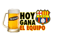 PilsenerEC futbol barcelona cerveza promo Sticker