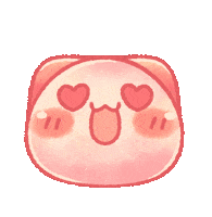 TONESHIEEE heart pink neko mochi Sticker