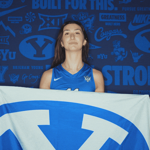 Ncaa Volleyball Go Cougs GIF by BYU Cougars