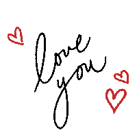 I Love You Hearts Sticker by The Online Studio