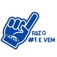 Hand Azul Sticker by APVS Brasil