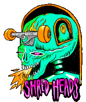 Illustration Skull Sticker by SHRED HEADS
