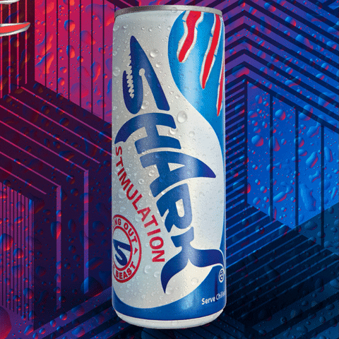 Energy Drink Neon GIF by SHARK Energy
