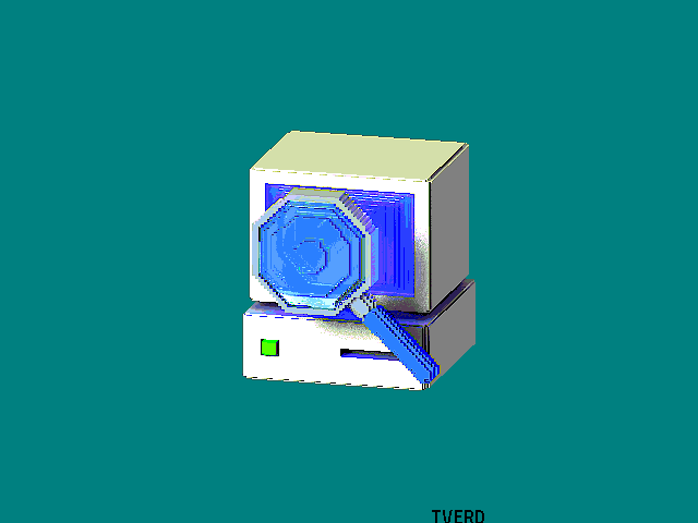 GIF of search icon rotating around computer screen