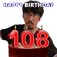 108 Years Old Sticker