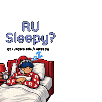 Sleep Rutgers Sticker by rustudenthealth