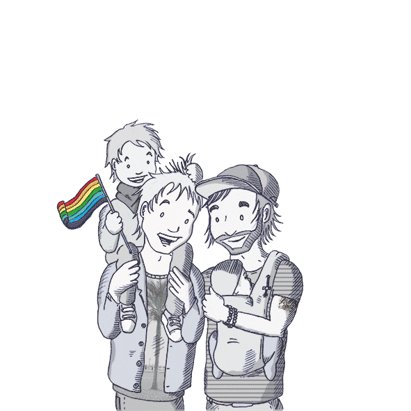 Two Dads Gay Sticker by Mama McCool