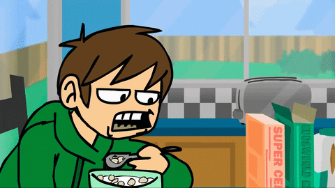 Hungry Breakfast Cereal GIF by Eddsworld
