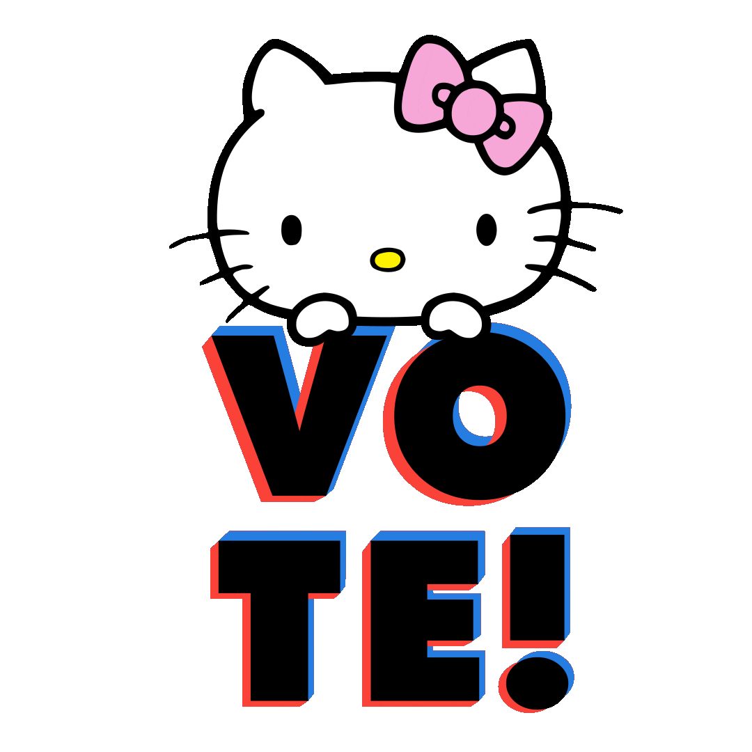Vote Voting Sticker by Hello Kitty