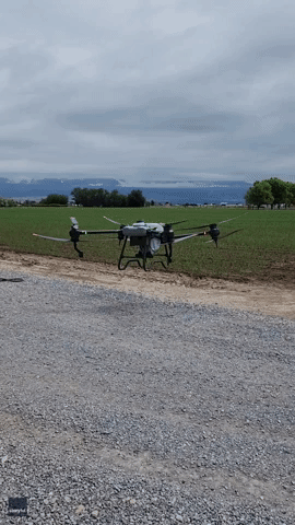 'The Future of Farming': Crop-Dusting Drone Fertilizes Utah Field