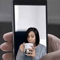 ComedianHollyLogan tea drama phone iphone GIF