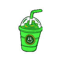 losverdes green miami milkshake happy face Sticker