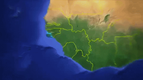 guinea west africa map GIF by UVic Campus Life
