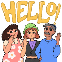 United Hello Sticker by GIF Peace a Chance