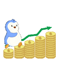 Money Invest Sticker by Pudgy Penguins