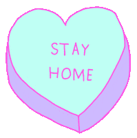 Message Stay Home Sticker