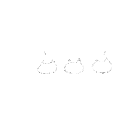 ccell illustration white cats simple Sticker