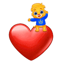 I Love You Hearts Sticker by Lucas and Friends by RV AppStudios