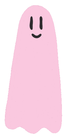 Happy Ghost Pink Sticker