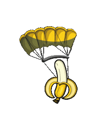 BDTIFreefly banana skydive parachute freefly Sticker