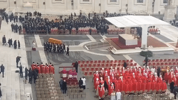 Pope Benedict's Coffin Carried Into St Peter's Square Ahead of Funeral