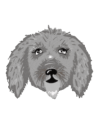 Mans Best Friend Dog Sticker by Halie Jost Illustration
