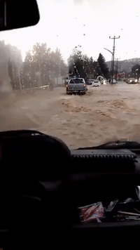 Flash Floods Swamp Drivers in Bodrum