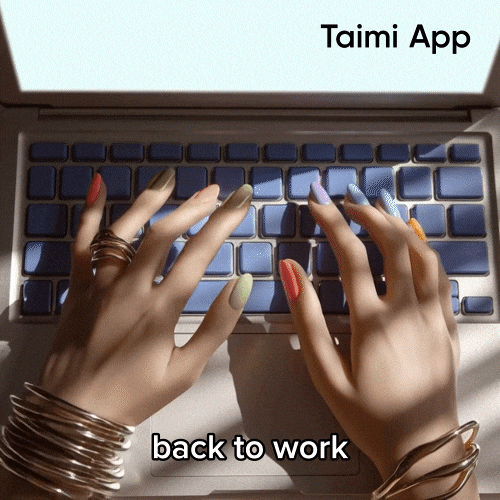 Typing Back To Work GIF by Taimi